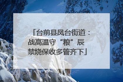 台前县凤台街道：战高温守“粮”辰 禁烧保收多管齐下