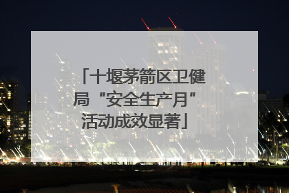 十堰茅箭区卫健局“安全生产月”活动成效显著