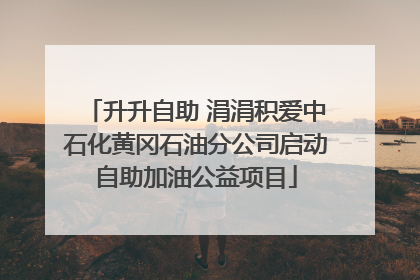 升升自助 涓涓积爱中石化黄冈石油分公司启动自助加油公益项目