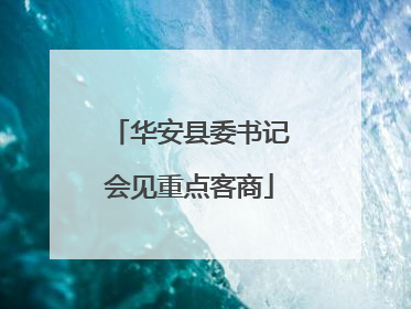 华安县委书记会见重点客商