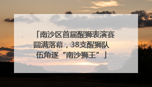 南沙区首届醒狮表演赛圆满落幕，38支醒狮队伍角逐“南沙狮王”
