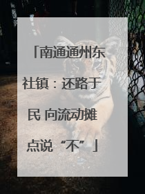 南通通州东社镇：还路于民 向流动摊点说“不”