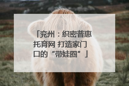 兖州：织密普惠托育网 打造家门口的“带娃圈”