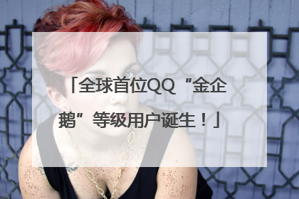 全球首位QQ“金企鹅”等级用户诞生！