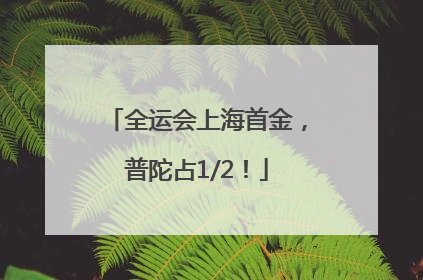 全运会上海首金，普陀占1/2！