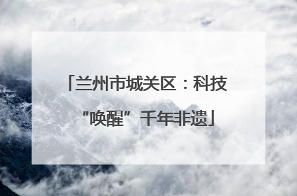 兰州市城关区：科技“唤醒”千年非遗