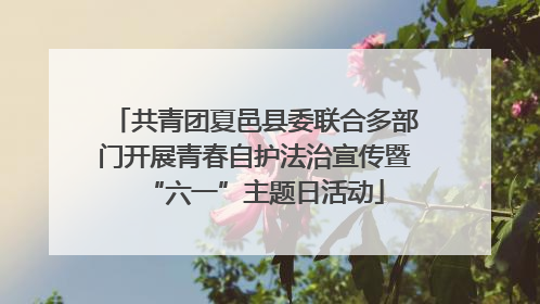 共青团夏邑县委联合多部门开展青春自护法治宣传暨“六一”主题日活动