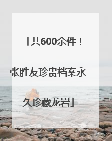 共600余件！张胜友珍贵档案永久珍藏龙岩