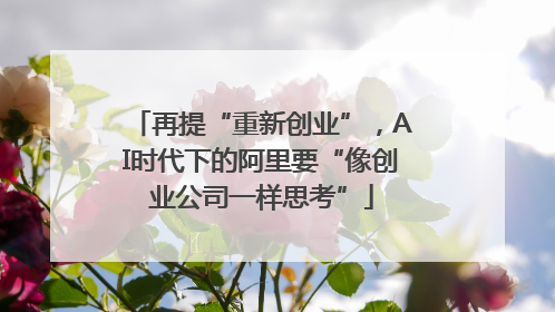 再提“重新创业”，AI时代下的阿里要“像创业公司一样思考”