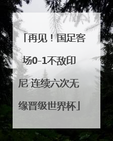 再见！国足客场0-1不敌印尼 连续六次无缘晋级世界杯