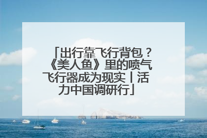 出行靠飞行背包？《美人鱼》里的喷气飞行器成为现实丨活力中国调研行