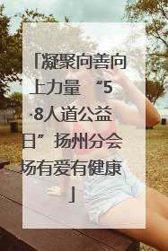 凝聚向善向上力量 “5·8人道公益日”扬州分会场有爱有健康