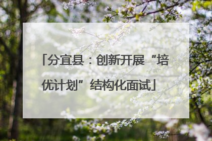 分宜县：创新开展“培优计划”结构化面试