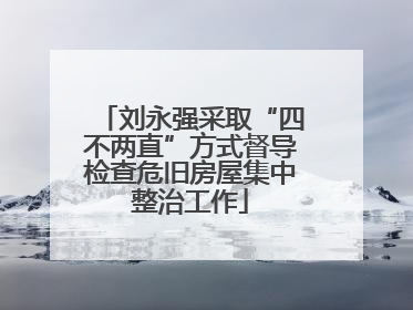刘永强采取“四不两直”方式督导检查危旧房屋集中整治工作