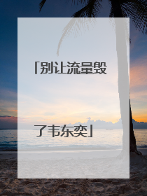 别让流量毁了韦东奕