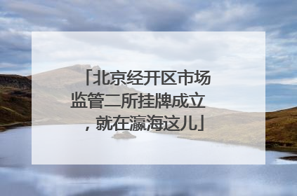 北京经开区市场监管二所挂牌成立，就在瀛海这儿