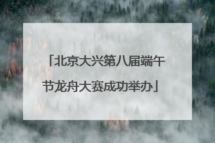 北京大兴第八届端午节龙舟大赛成功举办