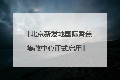 北京新发地国际香蕉集散中心正式启用