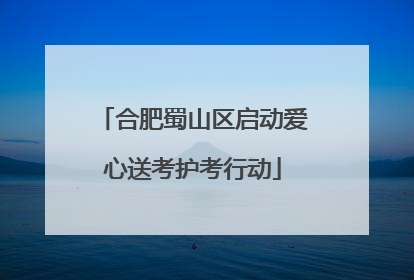 合肥蜀山区启动爱心送考护考行动
