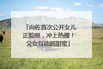 向佐首次公开女儿正脸照，冲上热搜！父女互动超甜蜜