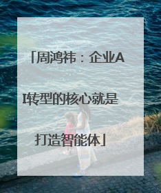 周鸿祎：企业AI转型的核心就是打造智能体