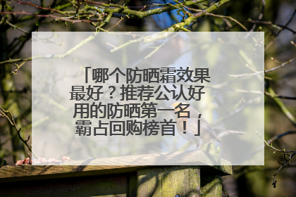哪个防晒霜效果最好？推荐公认好用的防晒第一名，霸占回购榜首！
