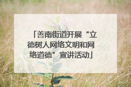 善南街道开展“立德树人网络文明和网络道德”宣讲活动