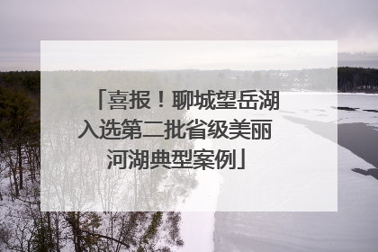 喜报！聊城望岳湖入选第二批省级美丽河湖典型案例
