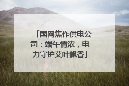 国网焦作供电公司：端午情浓，电力守护艾叶飘香