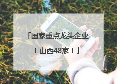 国家重点龙头企业！山西48家！