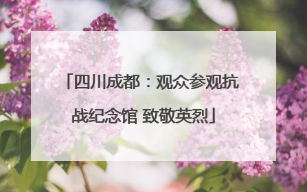 四川成都：观众参观抗战纪念馆 致敬英烈