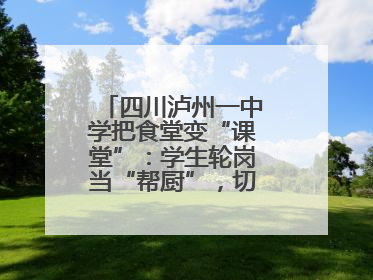 四川泸州一中学把食堂变“课堂”：学生轮岗当“帮厨”，切菜掌勺样样试