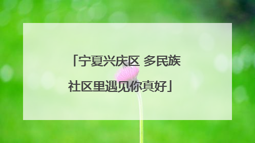 宁夏兴庆区 多民族社区里遇见你真好