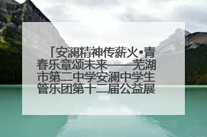 安澜精神传薪火•青春乐章颂未来——芜湖市第二中学安澜中学生管乐团第十二届公益展演圆满举行