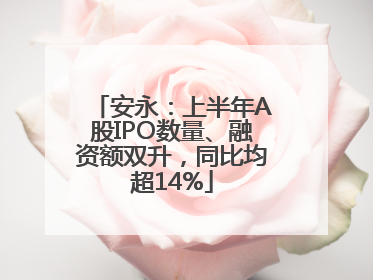 安永：上半年A股IPO数量、融资额双升，同比均超14%