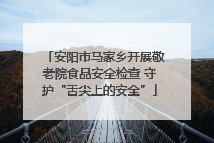 安阳市马家乡开展敬老院食品安全检查 守护“舌尖上的安全”