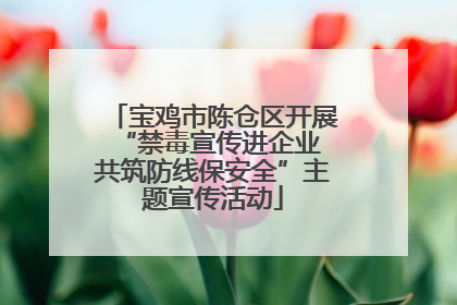 宝鸡市陈仓区开展“禁毒宣传进企业 共筑防线保安全”主题宣传活动