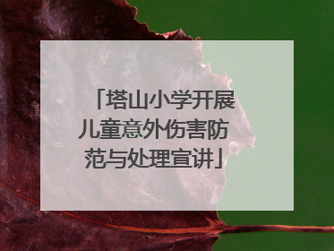 塔山小学开展儿童意外伤害防范与处理宣讲