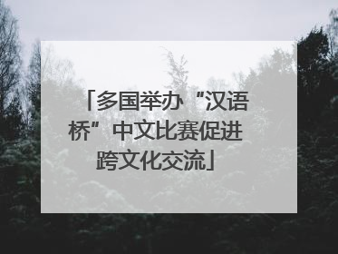 多国举办“汉语桥”中文比赛促进跨文化交流