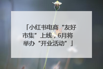 小红书电商“友好市集”上线，6月将举办“开业活动”