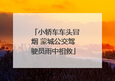 小轿车车头冒烟 蒙城公交驾驶员雨中相救