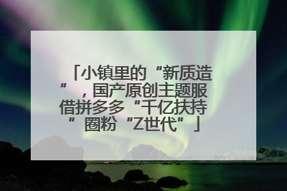 小镇里的“新质造”，国产原创主题服借拼多多“千亿扶持”圈粉“Z世代”