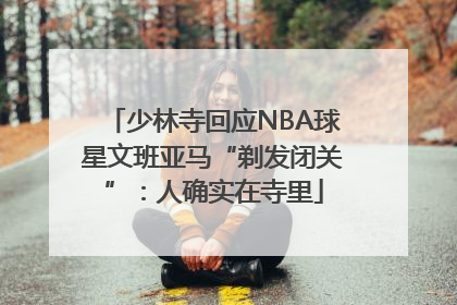 少林寺回应NBA球星文班亚马“剃发闭关”：人确实在寺里