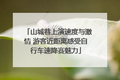 山城巷上演速度与激情 游客近距离感受自行车速降赛魅力