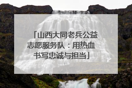 山西大同老兵公益志愿服务队：用热血书写忠诚与担当