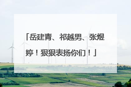 岳建青、祁越男、张煜婷！狠狠表扬你们！