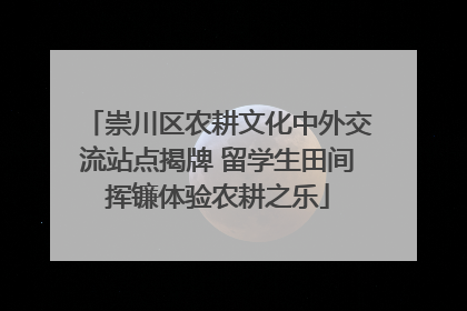 崇川区农耕文化中外交流站点揭牌 留学生田间挥镰体验农耕之乐