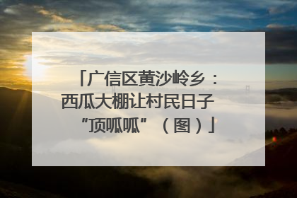 广信区黄沙岭乡：西瓜大棚让村民日子“顶呱呱”（图）