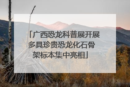 广西恐龙科普展开展 多具珍贵恐龙化石骨架标本集中亮相