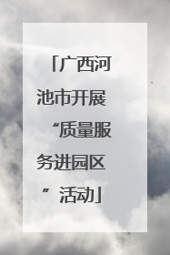 广西河池市开展“质量服务进园区”活动